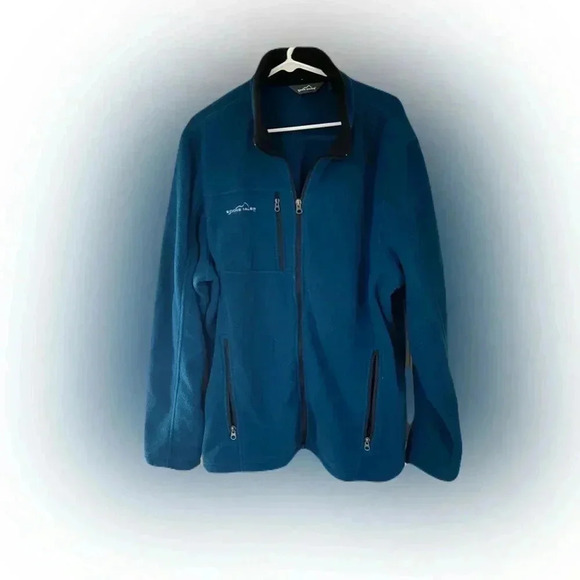 Men’s fleece Eddie Bauer size XL dark bluee zip up - Picture 1 of 3